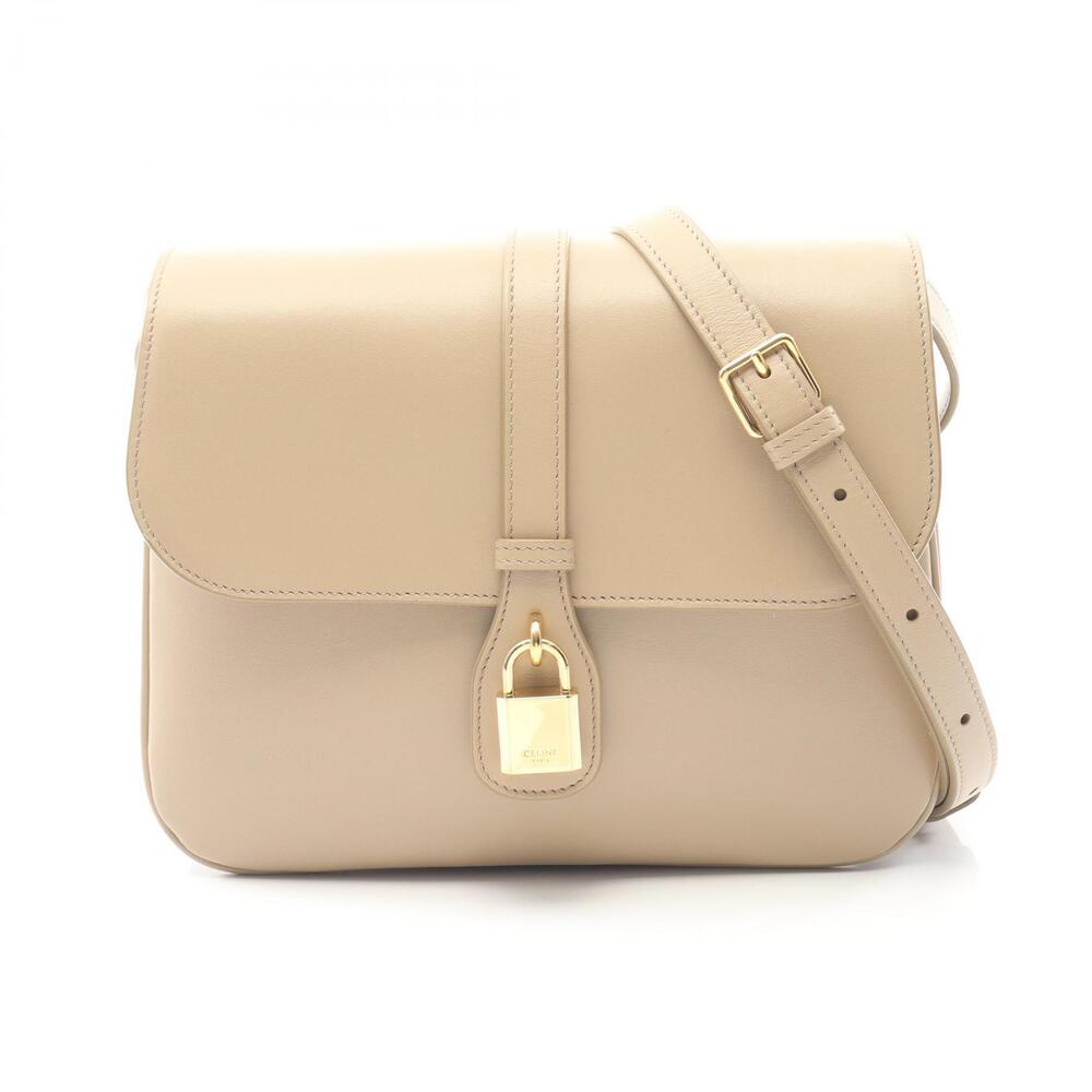 Celine Taboo Shoulder Bag Leather Beige